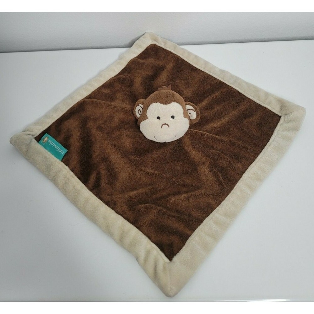 Tiddliwinks Monkey Brown Baby Security‎ Blanket Lovey Soft Animal